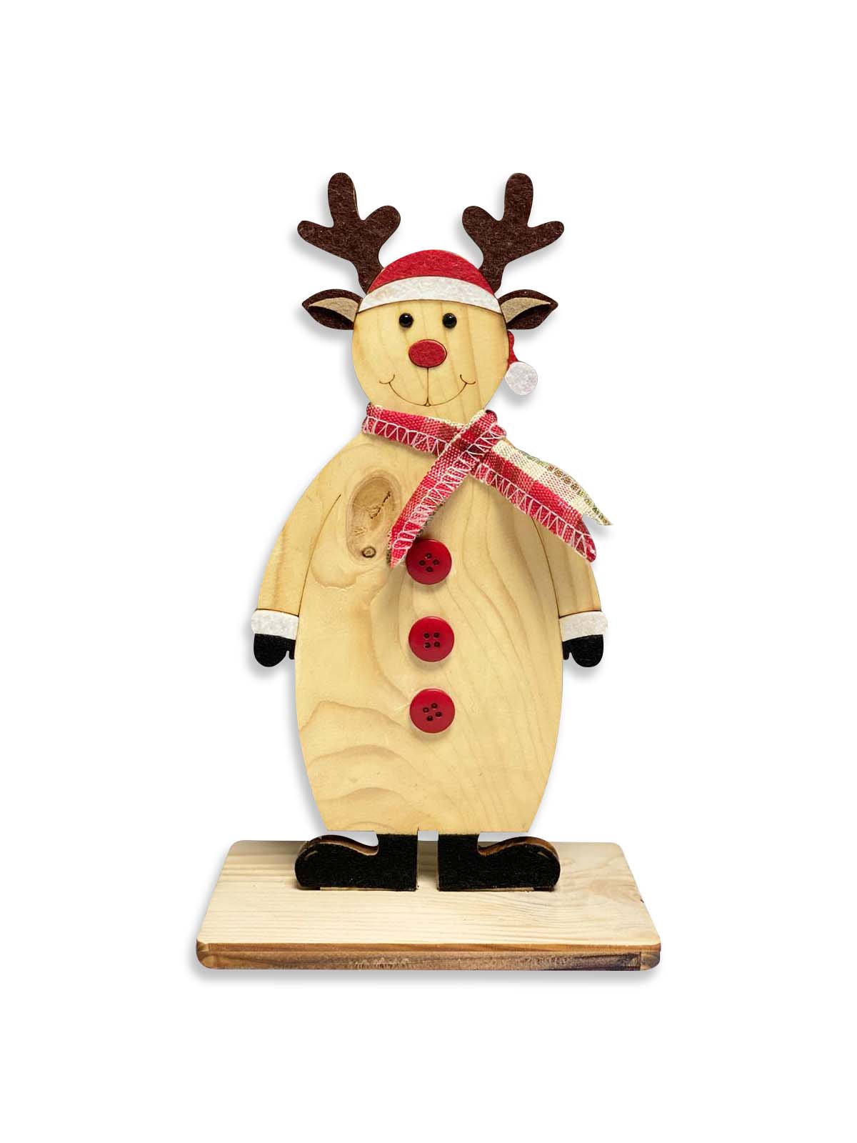 Crafters Collection W006 - Wooden North Pole Reindeer Table Top